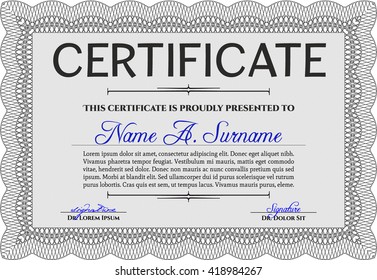 certificate template eps10 jpg of achievement diploma vector illustration design completion