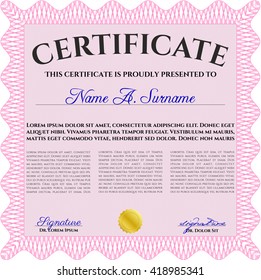 certificate template eps10 jpg of achievement diploma vector illustration design completion