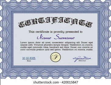 certificate template eps10 jpg of achievement diploma vector illustration design completion