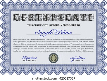 certificate template eps10 jpg of achievement diploma vector illustration design completion