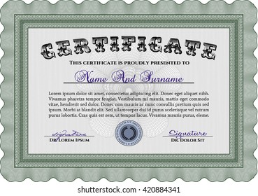 certificate template eps10 jpg of achievement diploma vector illustration design completion