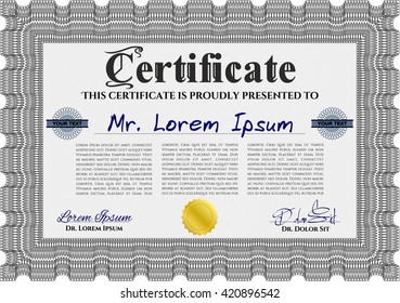 certificate template eps10 jpg of achievement diploma vector illustration design completion