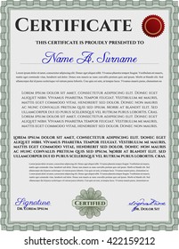 certificate template eps10 jpg of achievement diploma vector illustration design completion