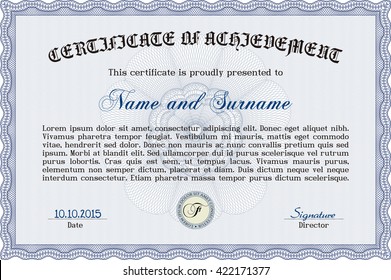 certificate template eps10 jpg of achievement diploma vector illustration design completion