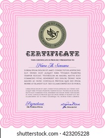 certificate template eps10 jpg of achievement diploma vector illustration design completion
