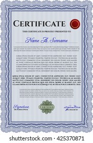 certificate template eps10 jpg of achievement diploma vector illustration design completion