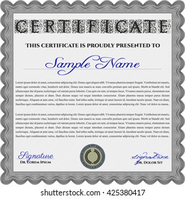 certificate template eps10 jpg of achievement diploma vector illustration design completion