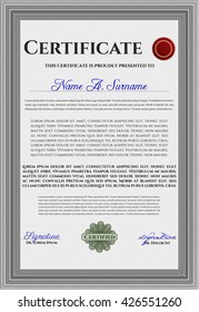 certificate template eps10 jpg of achievement diploma vector illustration design completion