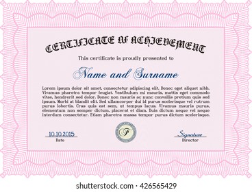certificate template eps10 jpg of achievement diploma vector illustration design completion