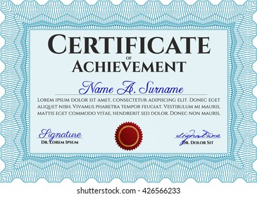 certificate template eps10 jpg of achievement diploma vector illustration design completion