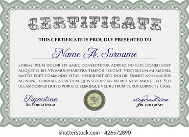 certificate template eps10 jpg of achievement diploma vector illustration design completion