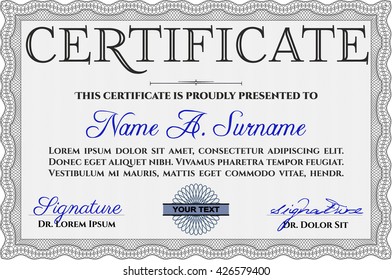 certificate template eps10 jpg of achievement diploma vector illustration design completion