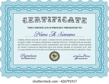 certificate template eps10 jpg of achievement diploma vector illustration design completion