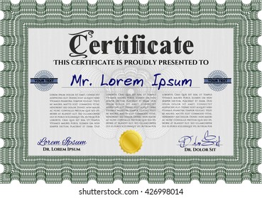 certificate template eps10 jpg of achievement diploma vector illustration design completion