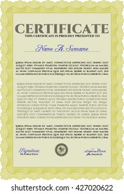certificate template eps10 jpg of achievement diploma vector illustration design completion