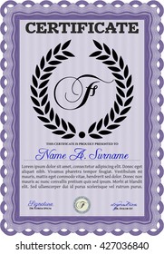 certificate template eps10 jpg of achievement diploma vector illustration design completion