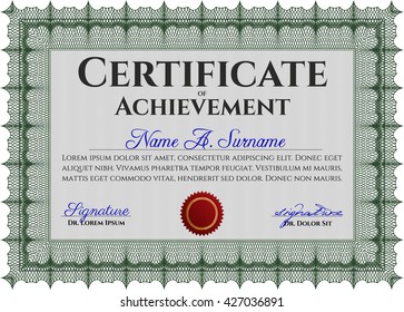 certificate template eps10 jpg of achievement diploma vector illustration design completion