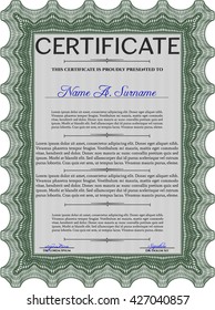 certificate template eps10 jpg of achievement diploma vector illustration design completion