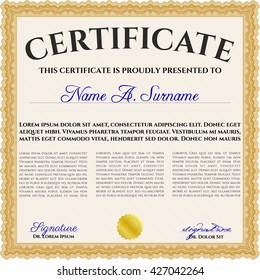 certificate template eps10 jpg of achievement diploma vector illustration design completion