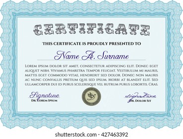 certificate template eps10 jpg of achievement diploma vector illustration design completion