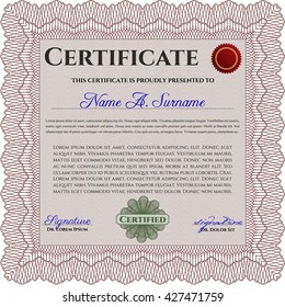 certificate template eps10 jpg of achievement diploma vector illustration design completion