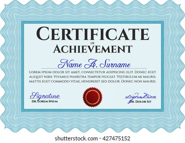 certificate template eps10 jpg of achievement diploma vector illustration design completion