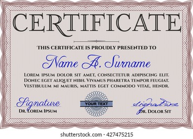 certificate template eps10 jpg of achievement diploma vector illustration design completion