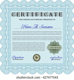 certificate template eps10 jpg of achievement diploma vector illustration design completion