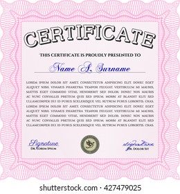 certificate template eps10 jpg of achievement diploma vector illustration design completion