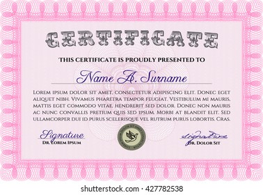 certificate template eps10 jpg of achievement diploma vector illustration design completion