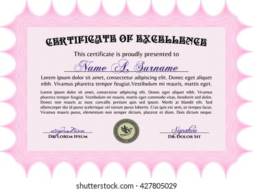 certificate template eps10 jpg of achievement diploma vector illustration design completion