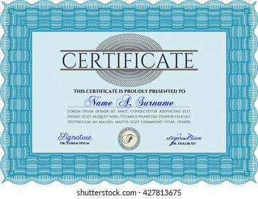 certificate template eps10 jpg of achievement diploma vector illustration design completion
