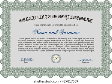 certificate template eps10 jpg of achievement diploma vector illustration design completion