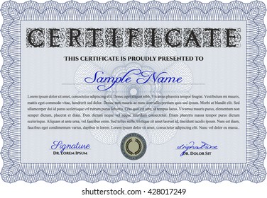 certificate template eps10 jpg of achievement diploma vector illustration design completion