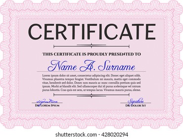 certificate template eps10 jpg of achievement diploma vector illustration design completion