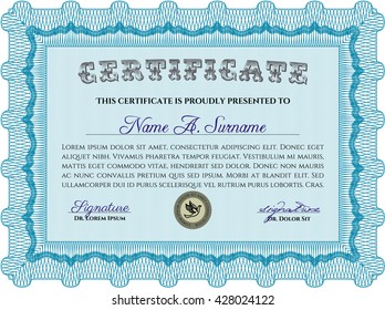 certificate template eps10 jpg of achievement diploma vector illustration design completion