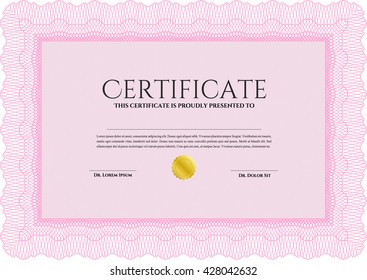 certificate template eps10 jpg of achievement diploma vector illustration design completion