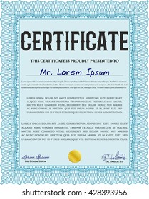 certificate template eps10 jpg of achievement diploma vector illustration design completion