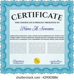 certificate template eps10 jpg of achievement diploma vector illustration design completion