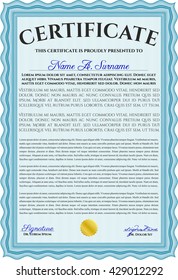 certificate template eps10 jpg of achievement diploma vector illustration design completion