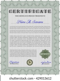 certificate template eps10 jpg of achievement diploma vector illustration design completion