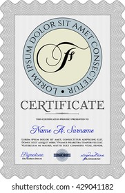 certificate template eps10 jpg of achievement diploma vector illustration design completion