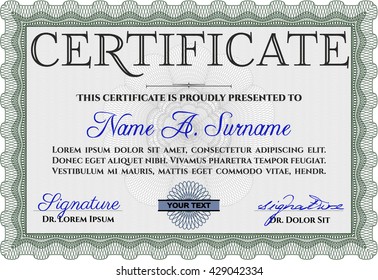 certificate template eps10 jpg of achievement diploma vector illustration design completion