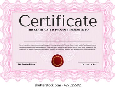 certificate template eps10 jpg of achievement diploma vector illustration design completion