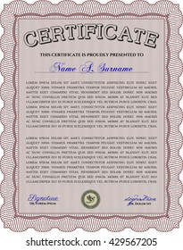 certificate template eps10 jpg of achievement diploma vector illustration design completion