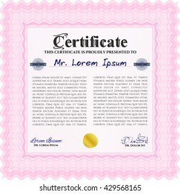 certificate template eps10 jpg of achievement diploma vector illustration design completion