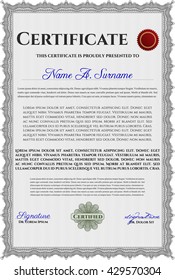 certificate template eps10 jpg of achievement diploma vector illustration design completion