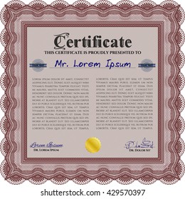 certificate template eps10 jpg of achievement diploma vector illustration design completion