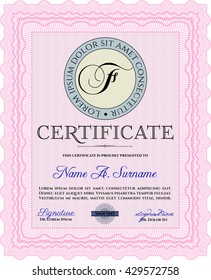 certificate template eps10 jpg of achievement diploma vector illustration design completion