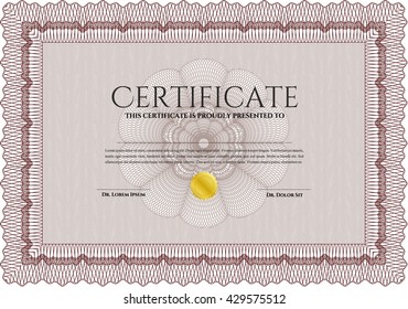 certificate template eps10 jpg of achievement diploma vector illustration design completion